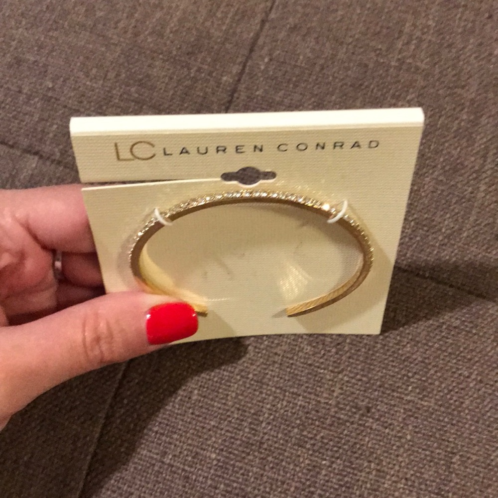 Lauren Conrad thin cuff bracelet w rhinestones